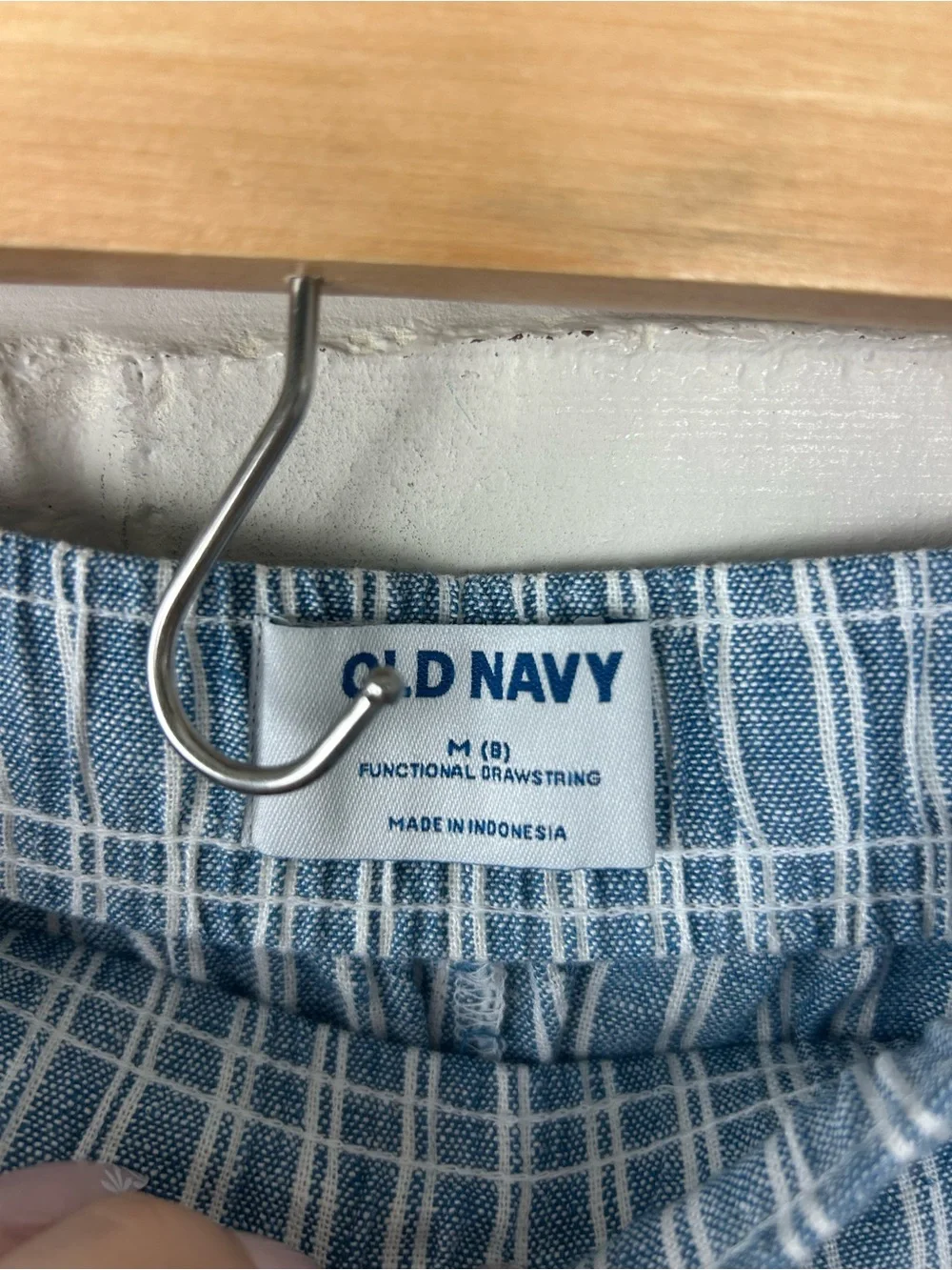 NWT Old Navy Girls Blue Stripe Linen Casual Shorts Size M (8)